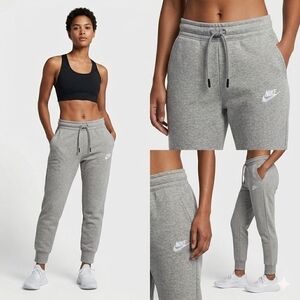 Nike Sportswear Essential Women’s Fleece Joggers Size Small Heather Gray
